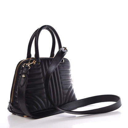 Prada Soft Calfskin Impunture Diagramme Promenade Tote Black 4 of 7