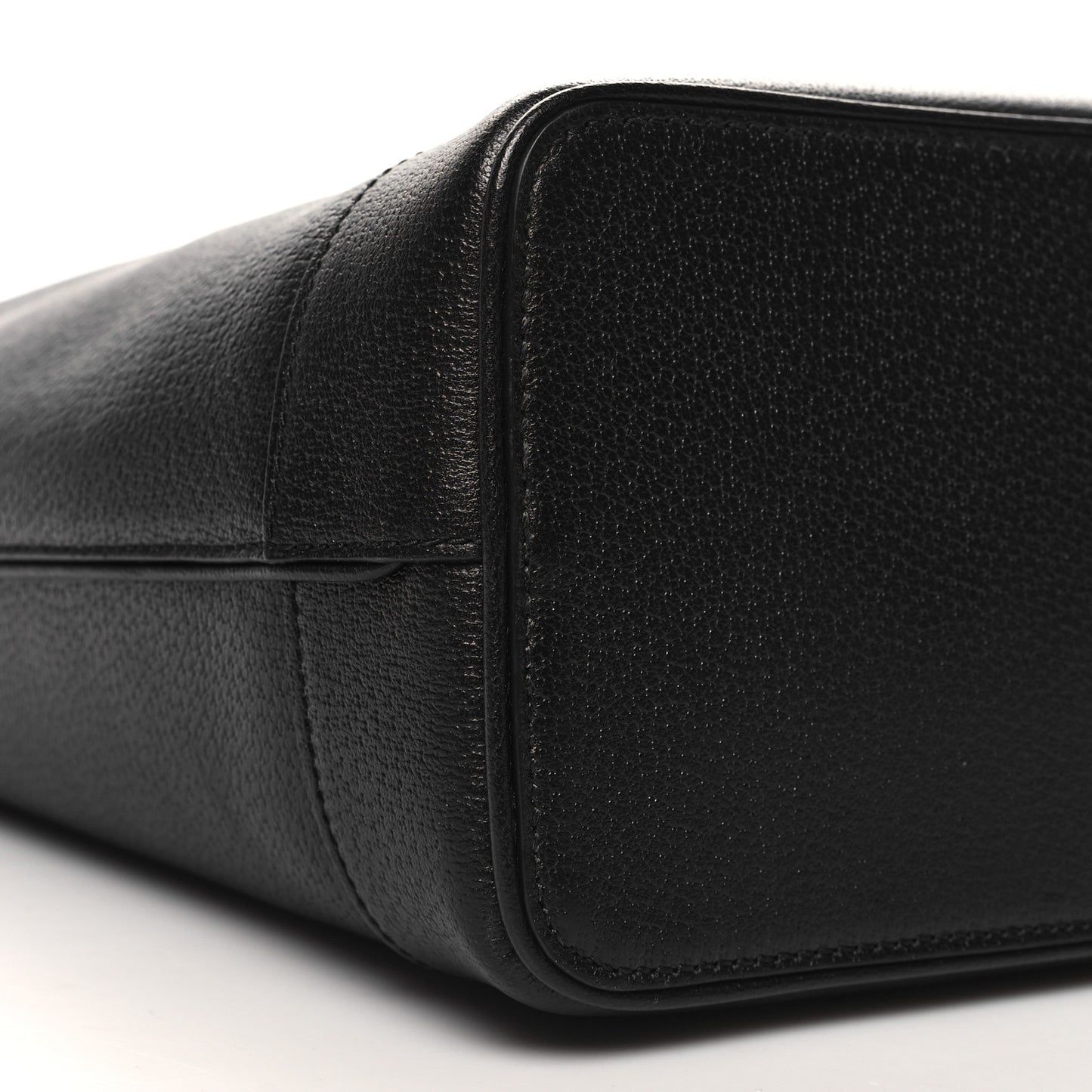 Textured Dollar Calfskin Medium Ophidia Shoulder Tote Bag Black