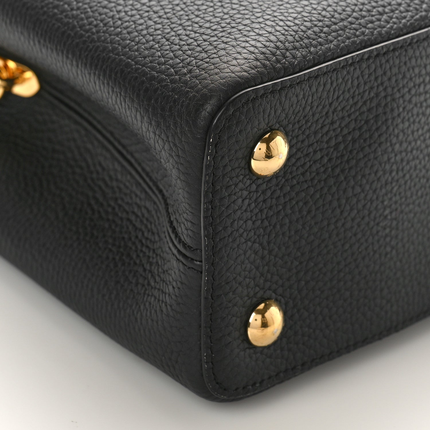 Louis Vuitton Taurillon Capucines PM Black Arizona Beige Ruby Red 7 of 8