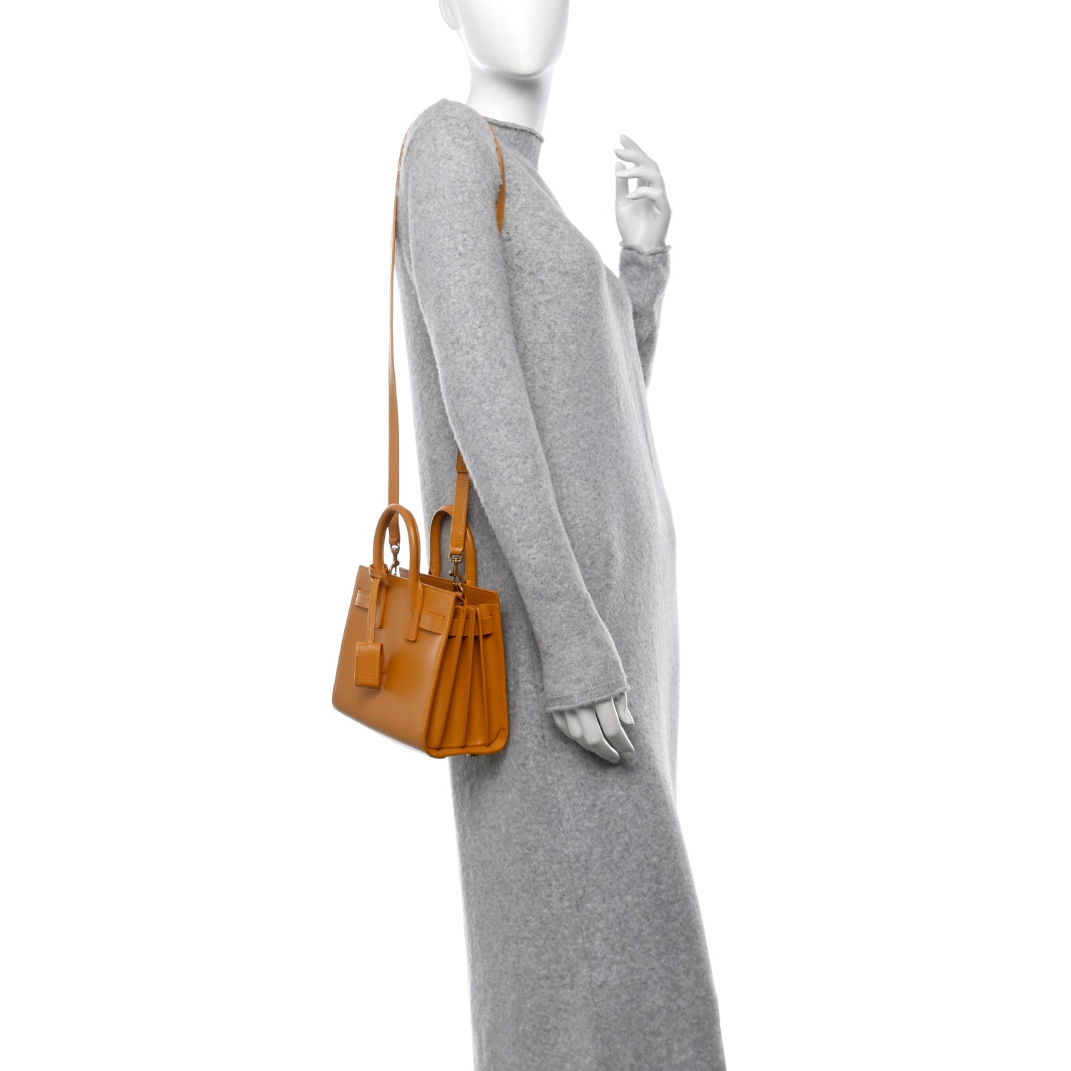 Saint Laurent Calfskin Nano Sac De Jour Mustard 2 of 11
