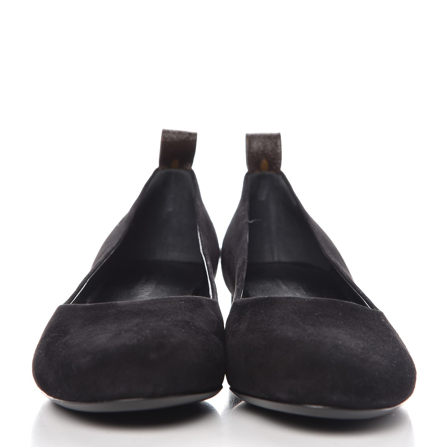 Louis Vuitton Suede Uniformes Pump 38.5 Black 2 of 8