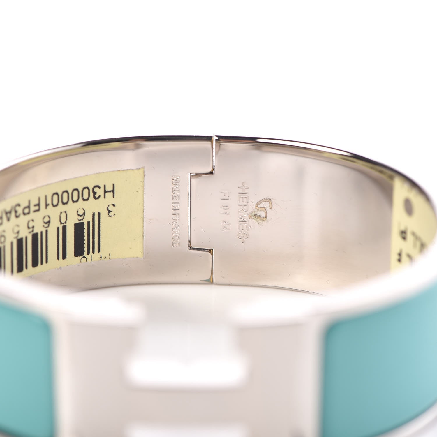 Hermes Enamel Wide Clic Clac H Bracelet PM Bleu Atoll 4 of 4