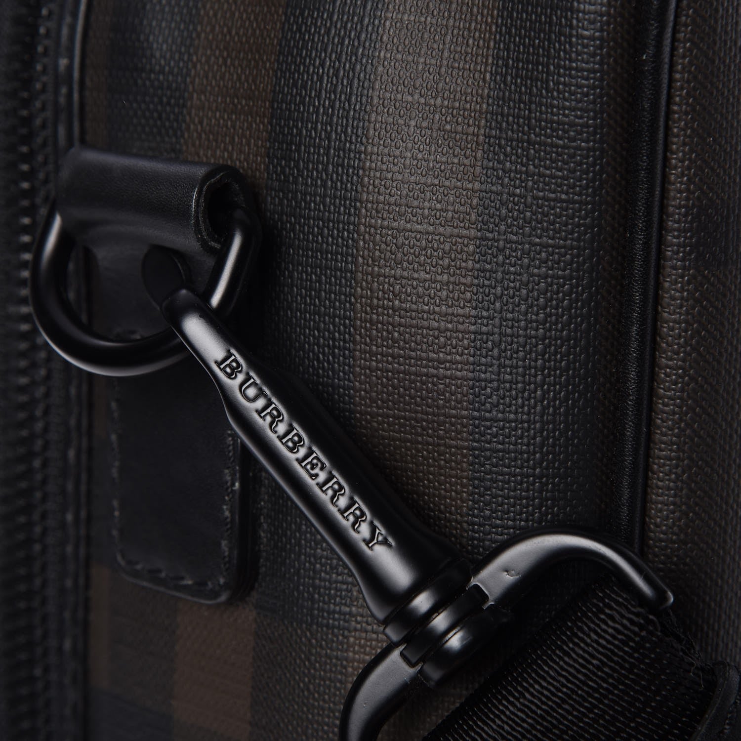 Burberry Smoked Check Carry On Travel Bag Chocolate 12 of 16