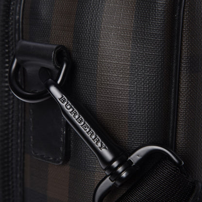 Burberry Smoked Check Carry On Travel Bag Chocolate 12 of 16