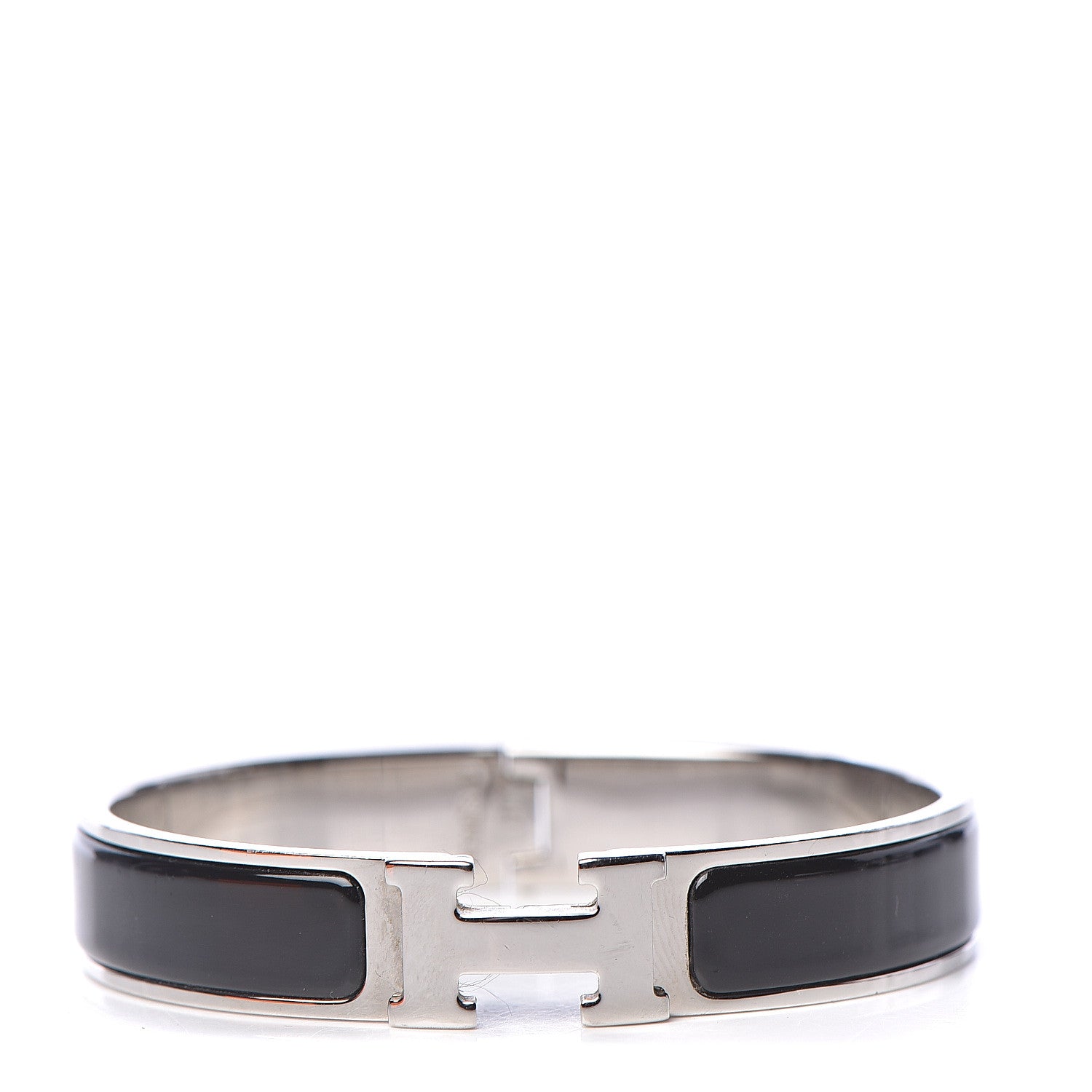 Hermes Enamel Narrow Clic Clac H Bracelet PM Black 1 of 5