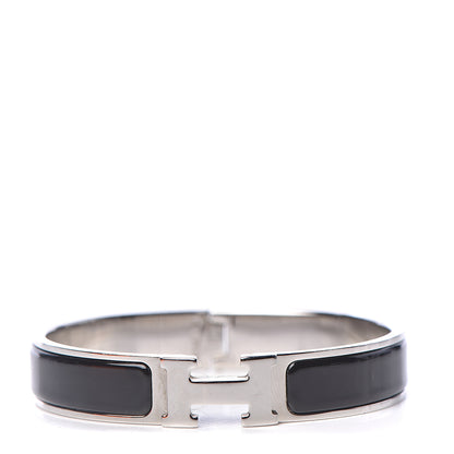 Hermes Enamel Narrow Clic Clac H Bracelet PM Black 1 of 5