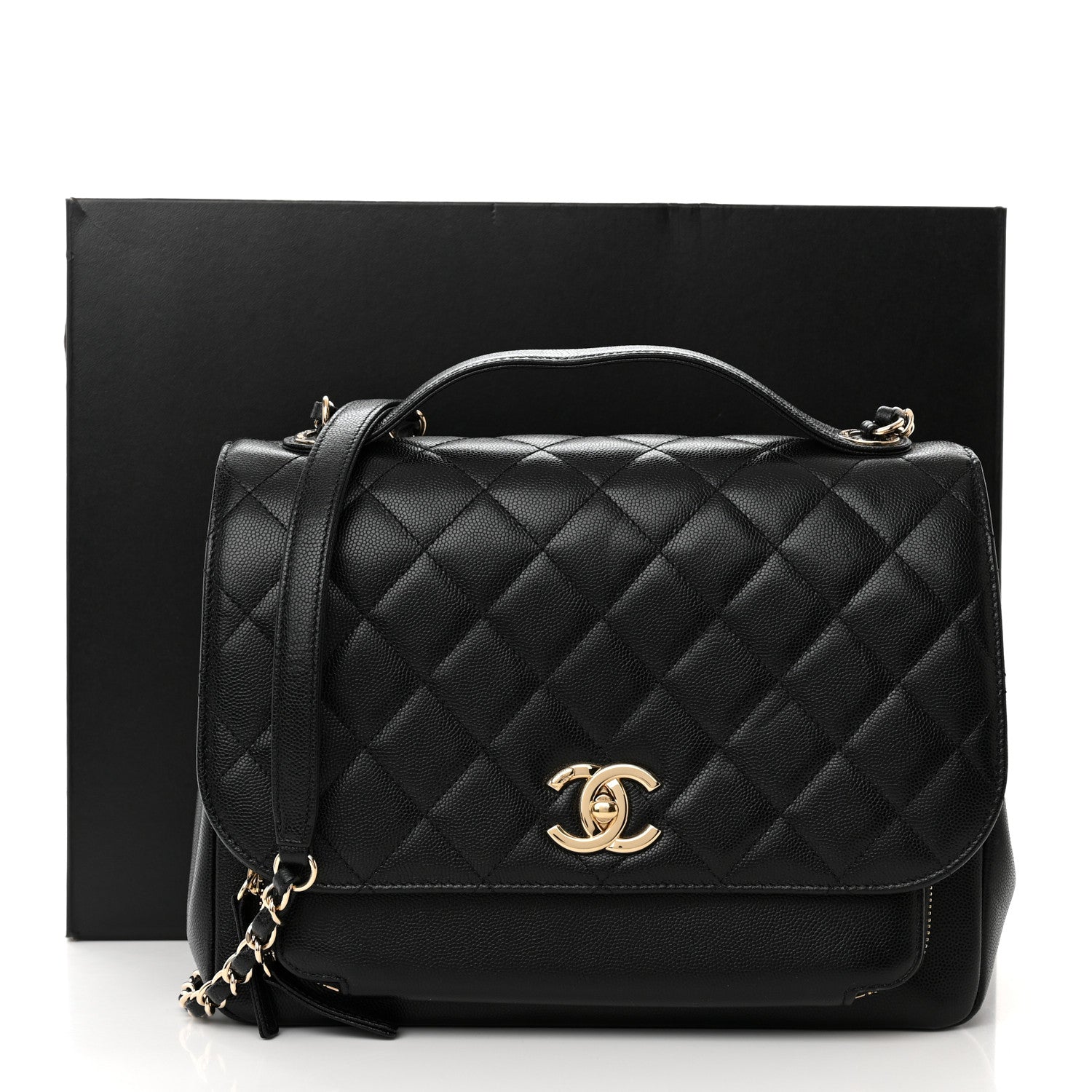 Chanel Caviar Quilted Large Business Affinity Flap Black 12 of 12