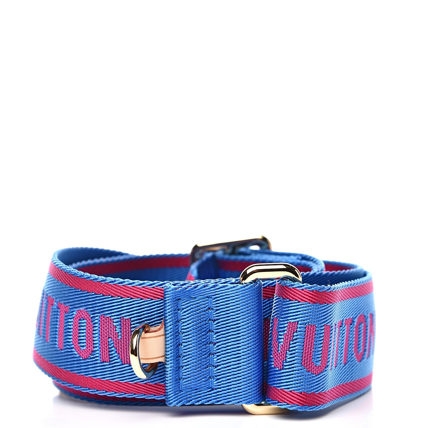 Louis Vuitton Nylon Bandouliere Shoulder Strap Blue Magenta 2 of 6