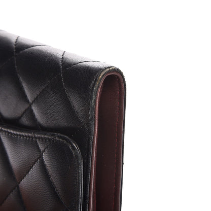 Chanel Lambskin Quilted Large Flap Wallet Black 8 of 10