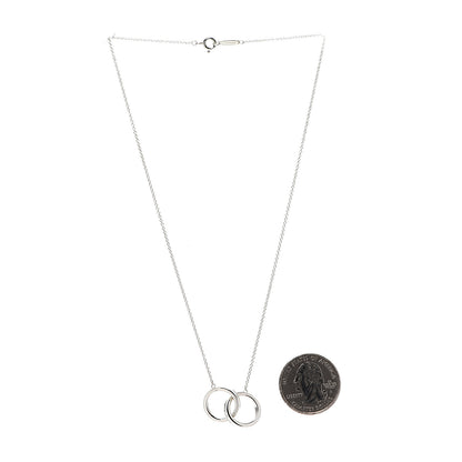 Tiffany Sterling Silver 1837 Interlocking Circles Pendant Necklace 3 of 6