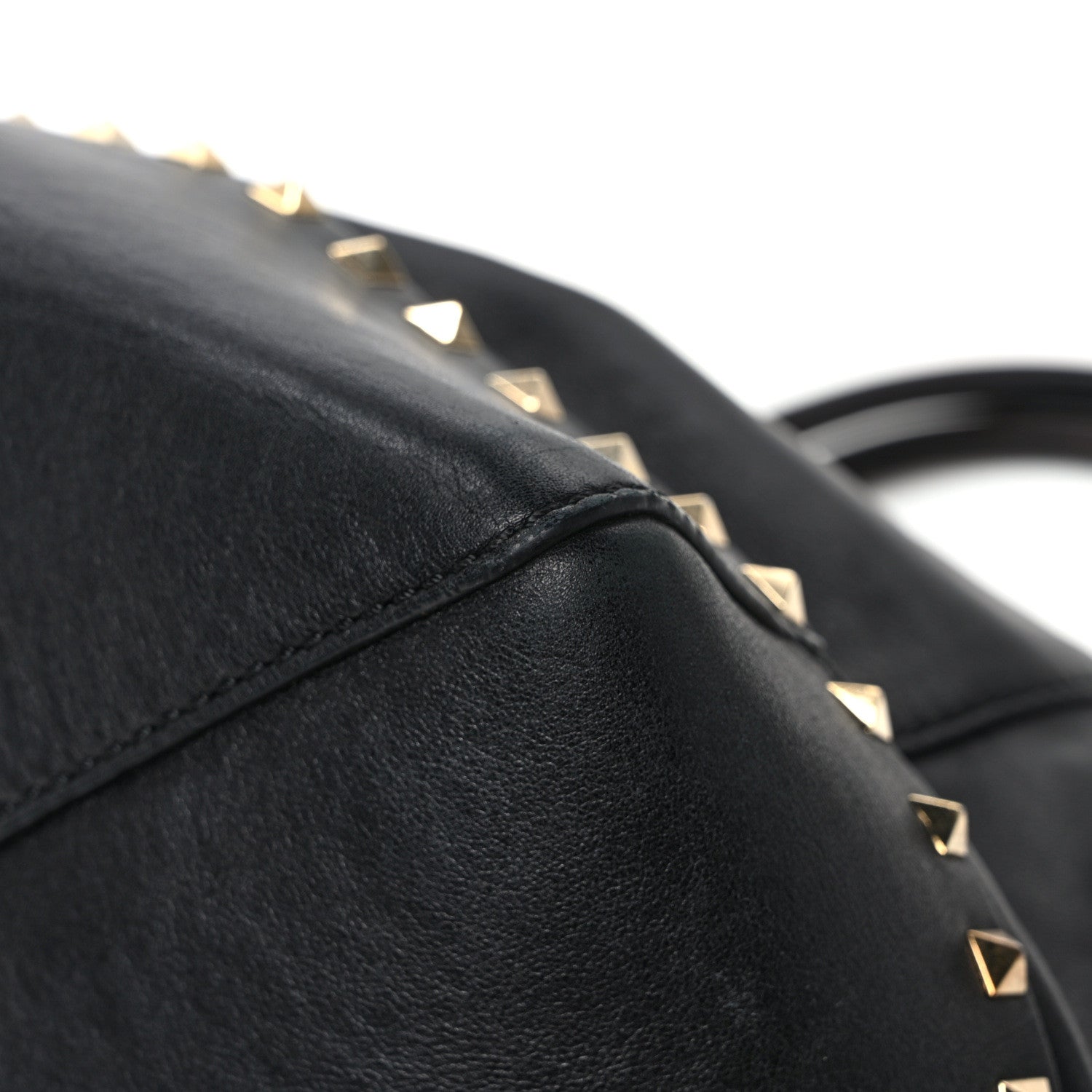 Valentino Garavani Calfskin Rockstud New Dome Bucket Tote Black 11 of 15