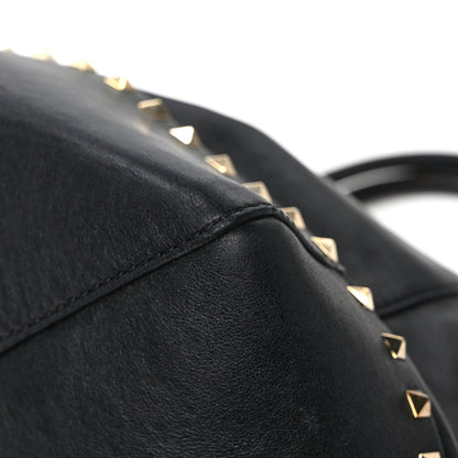 Valentino Garavani Calfskin Rockstud New Dome Bucket Tote Black 11 of 15