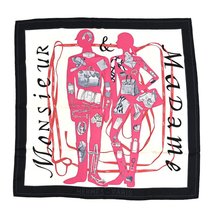 Hermes Silk Monsieur et Madame Scarf 90 1 of 4