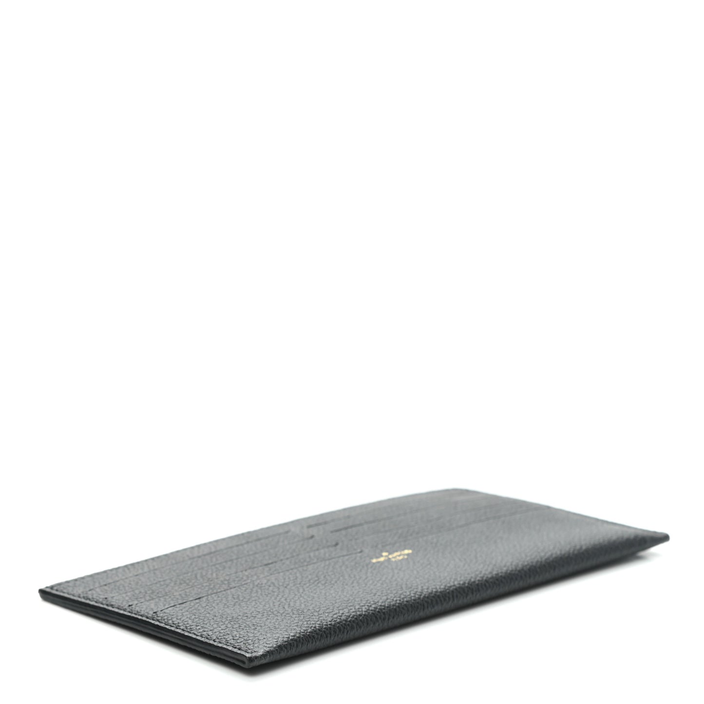 Calfskin Felicie Chain Wallet Card Holder Insert Black
