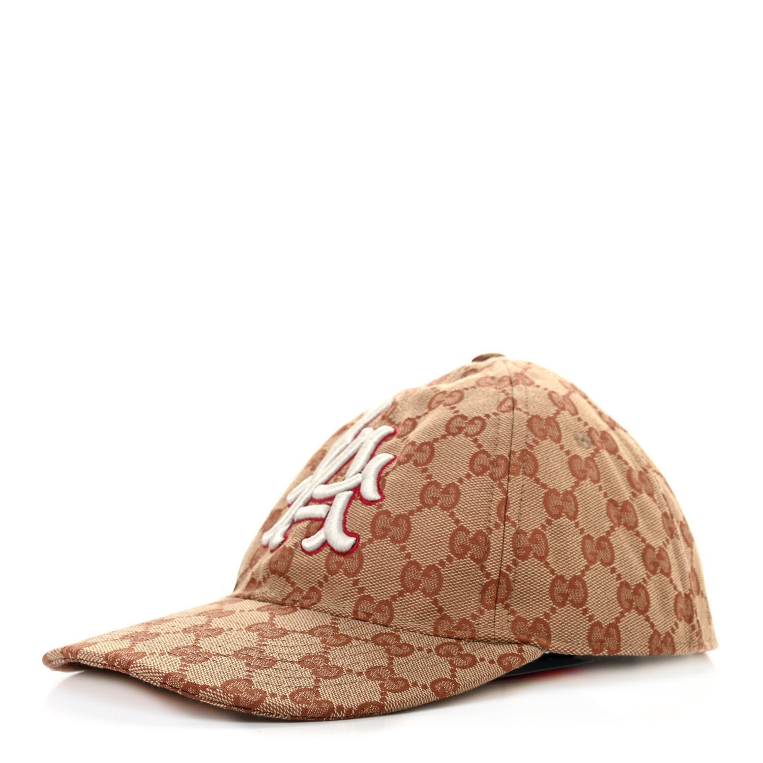 Gucci X MLB Monogram LA Dodgers Baseball Hat 57-61 Beige Ruggine 1 of 9