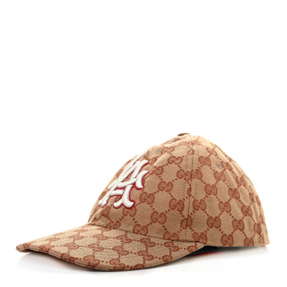 Gucci X MLB Monogram LA Dodgers Baseball Hat 57-61 Beige Ruggine 1 of 9