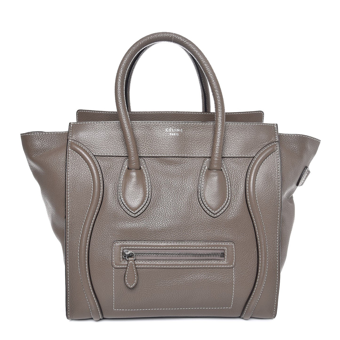 Drummed Calfskin Mini Luggage Souris