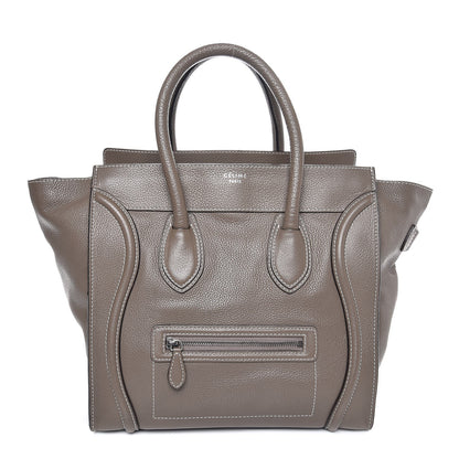 Celine Drummed Calfskin Mini Luggage Souris 1 of 12