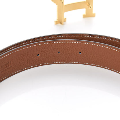 Hermes Box Togo 32mm Pegase H Belt 90 Black Gold 6 of 7