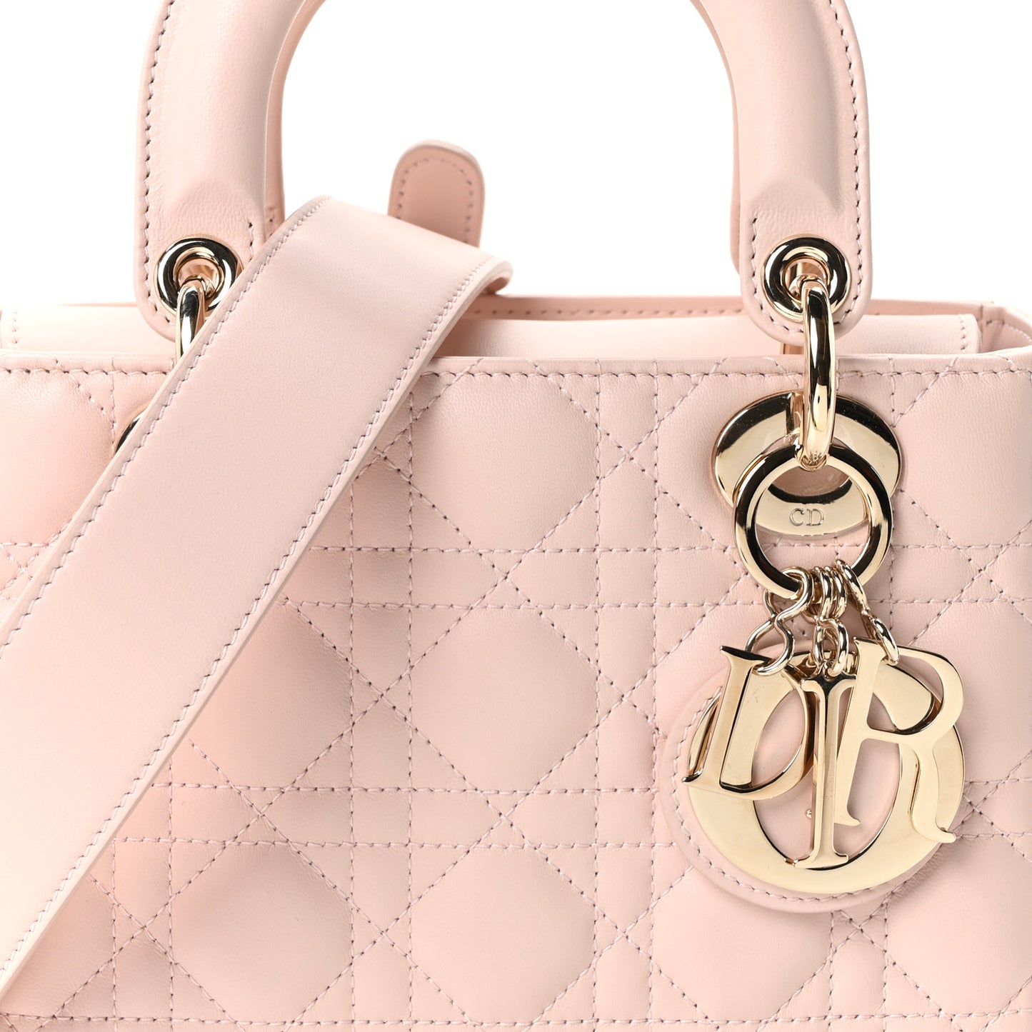 Lambskin Cannage Small My ABCDior Lady Dior Light Pink