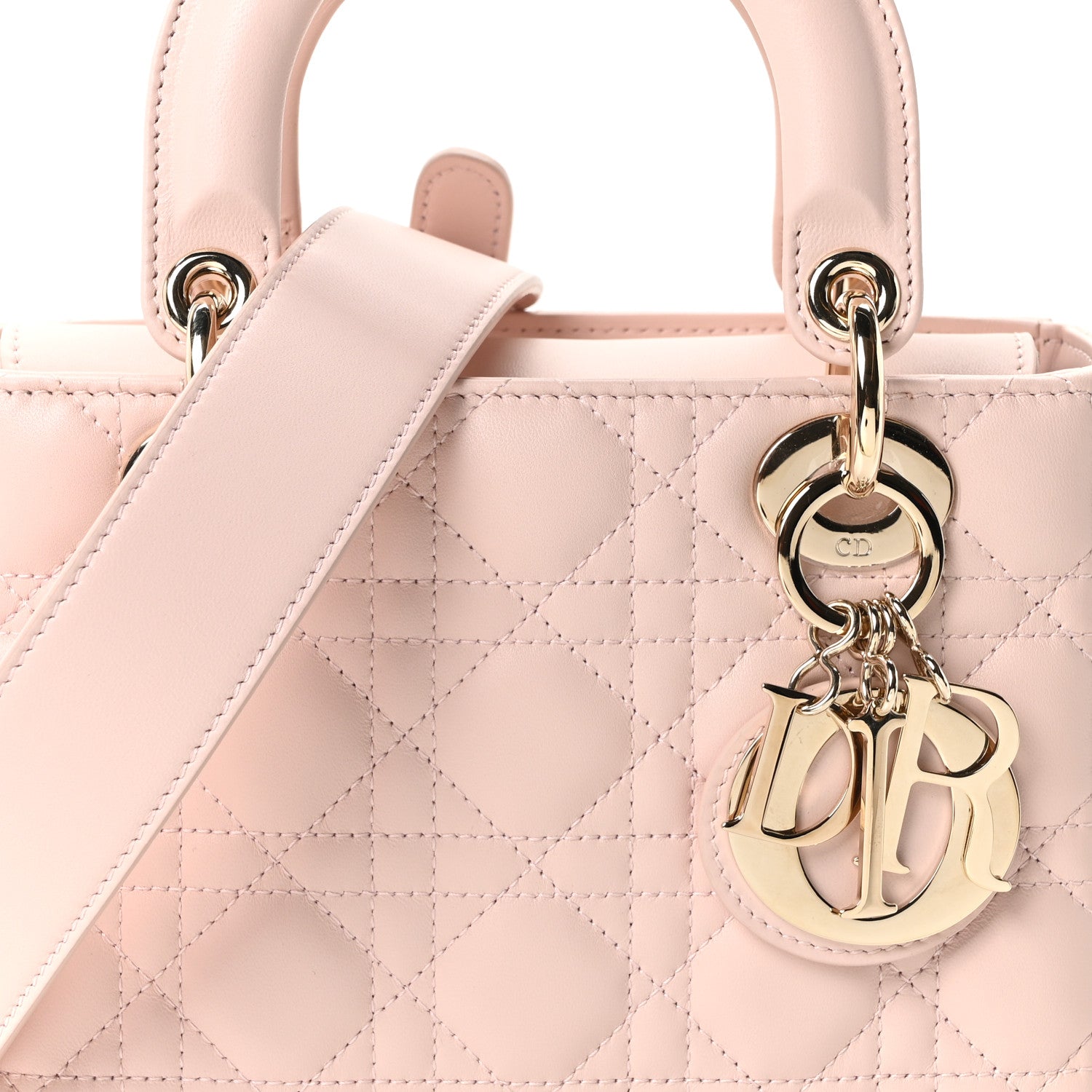 Christian Dior Lambskin Cannage Small My ABCDior Lady Dior Light Pink 7 of 9