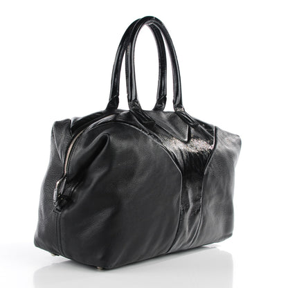 Saint Laurent Calfskin Patent Medium Easy Sac Black 3 of 9