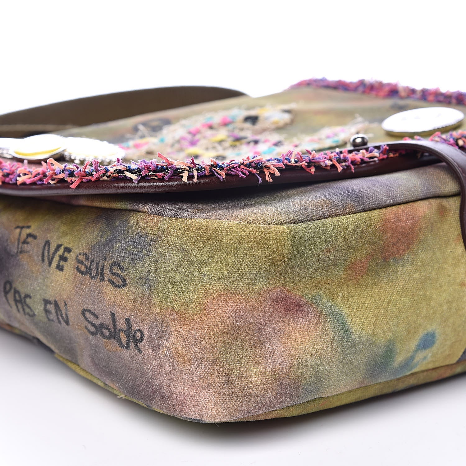 Chanel Washed Toile Graffiti On The Pavements Messenger Khaki Multicolor 9 of 12