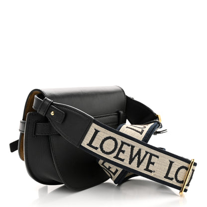 Loewe Calfskin Jacquard Mini Gate Dual Bag Black 3 of 12