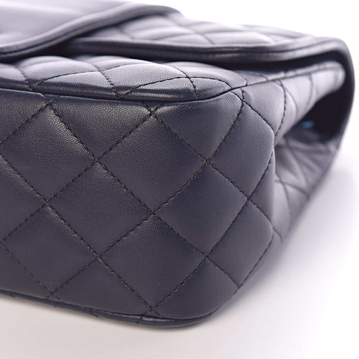 Lambskin Quilted Elementary Chic Flap Navy