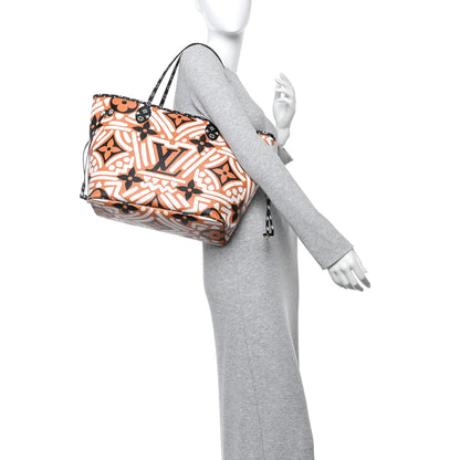 Louis Vuitton Monogram Giant Crafty Neverfull MM Creme Caramel 2 of 11