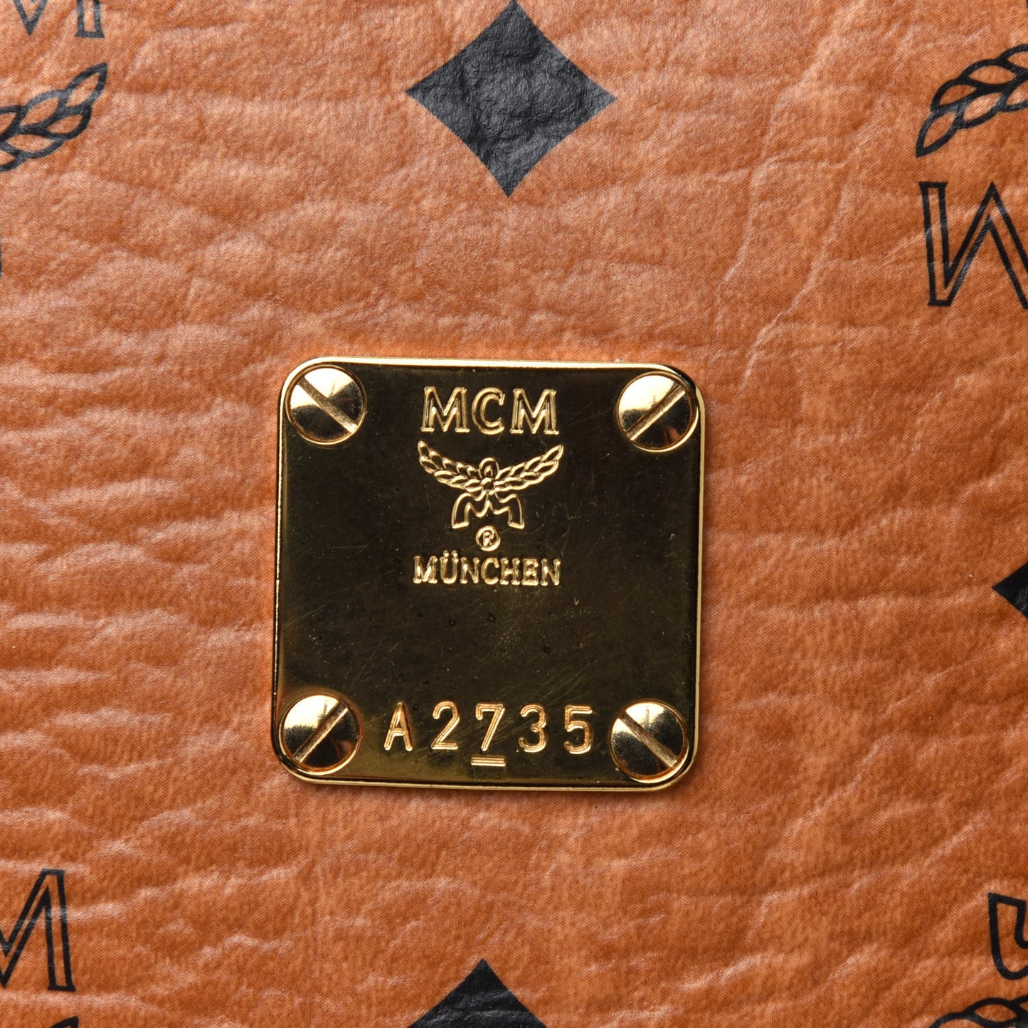 Visetos Dog Bone Boston Bag Cognac