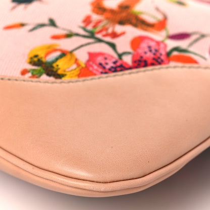 Gucci Canvas Floral Flora Medium Jackie O Bouvier Hobo Pink 9 of 10