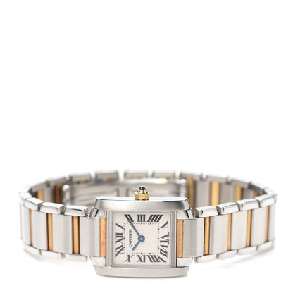 Cartier Stainless Steel 18K Yellow Gold 20mm Tank Francaise Quartz Watch 2 of 5