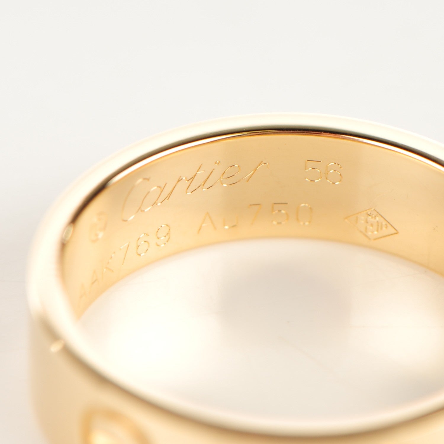 Cartier 18K Yellow Gold 5.5mm LOVE Ring 56 7.5 4 of 5