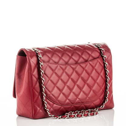Chanel Caviar Quilted Maxi Single Flap Red 3 of 9