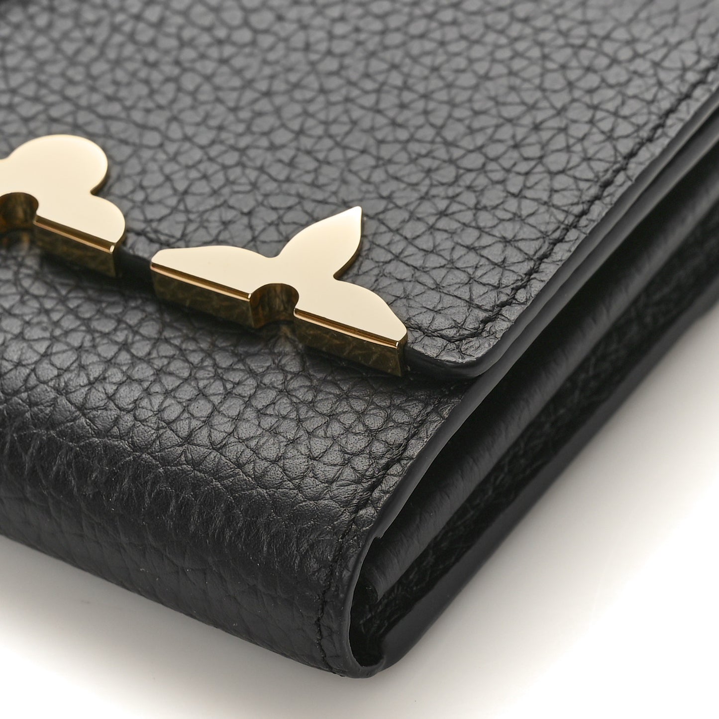 Taurillon Embellished Capucines Long Wallet Black