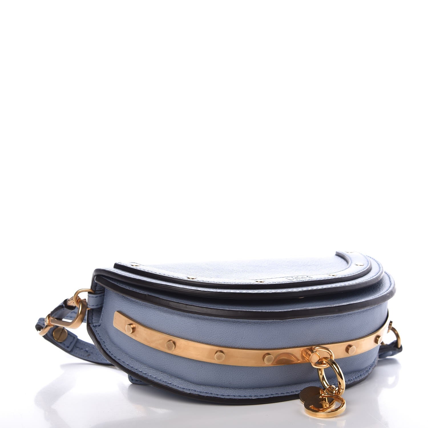 Chloe Calfskin Small Nile Bracelet Minaudiere Bag Washed Blue 4 of 8