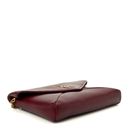 Saint Laurent Shiny Calfskin Small Cassandre Chain Pouch Dark Ruby 3 of 9