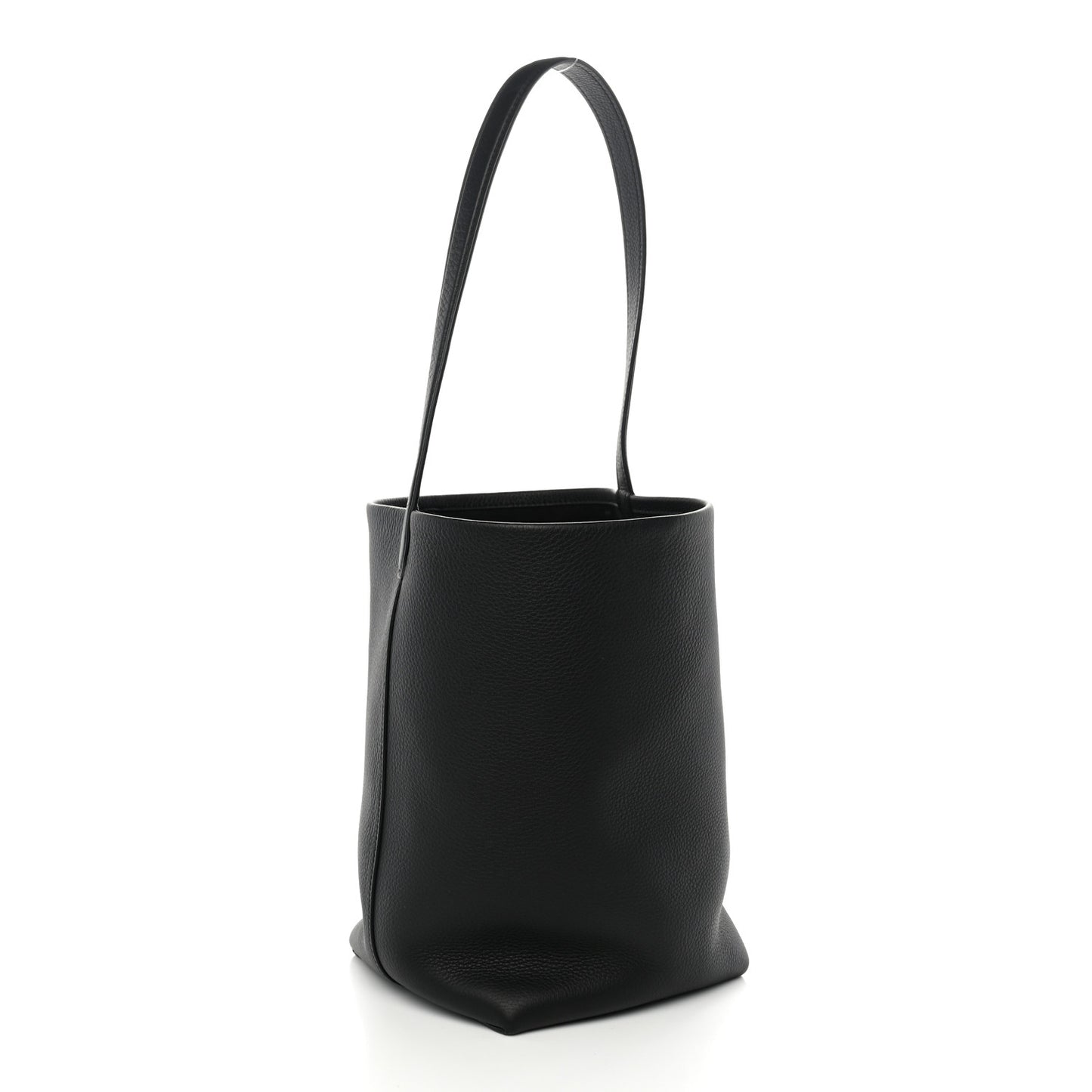 Grained Calfskin Medium N/S Park Tote Black