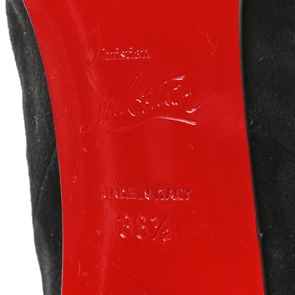 Christian Louboutin Suede Crystal Santigag Strass 85 Ankle Boots 36.5 Black 7 of 8