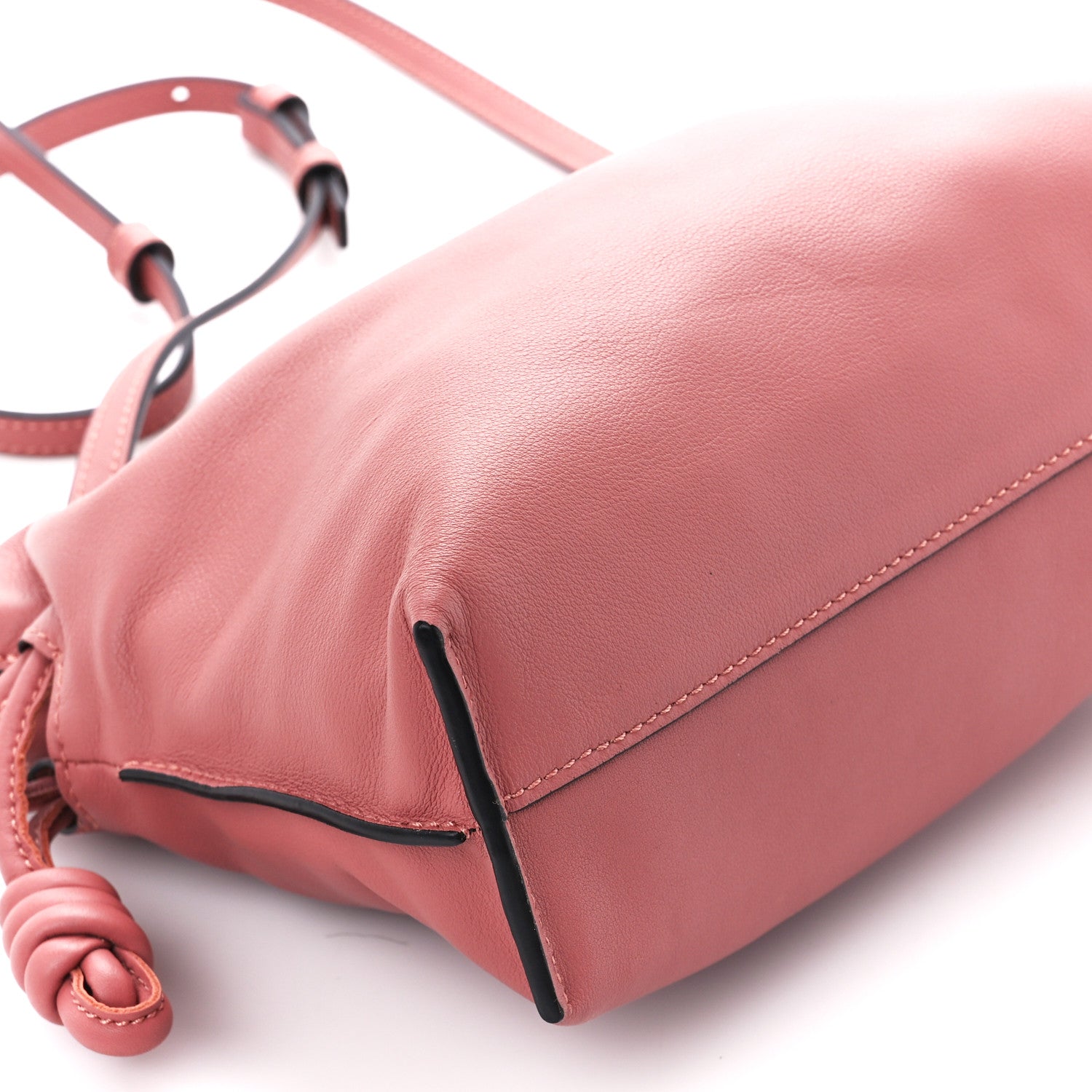 Loewe Calfskin Mini Flamenco Knot Clutch Pink 9 of 10