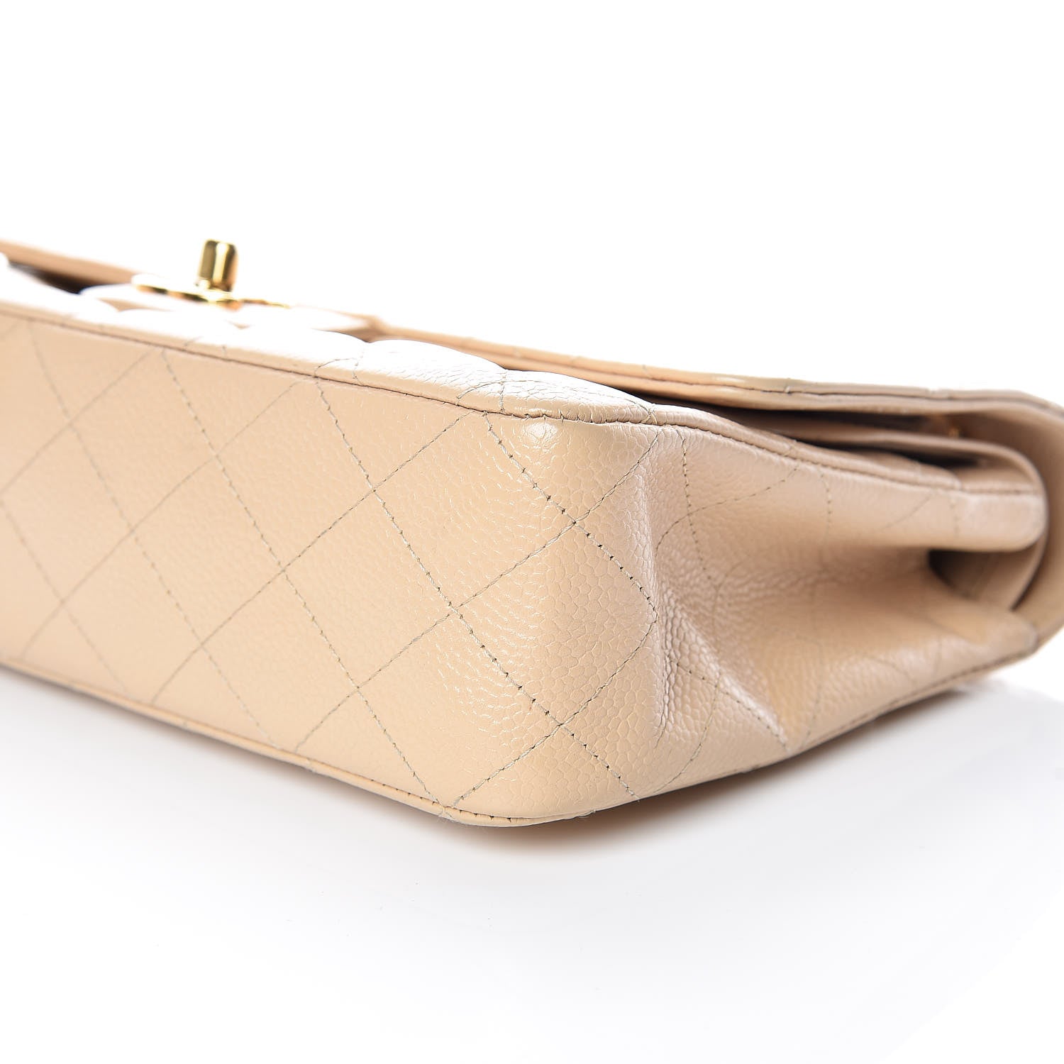 Chanel Caviar Quilted Medium Double Flap Beige Clair 9 of 10