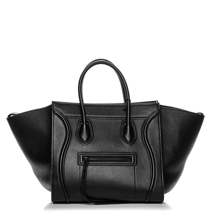 Celine Supple Calfskin Medium Phantom Luggage Black 1 of 7