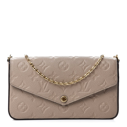 Louis Vuitton Empreinte Pochette Felicie Chain Wallet Tourterelle 1 of 12