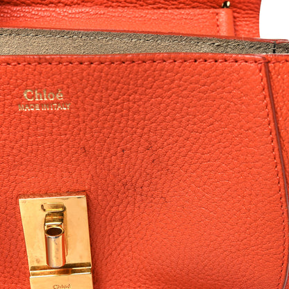 Chloe Grained Lambskin Mini Drew Shoulder Bag Foxy Orange 10 of 11