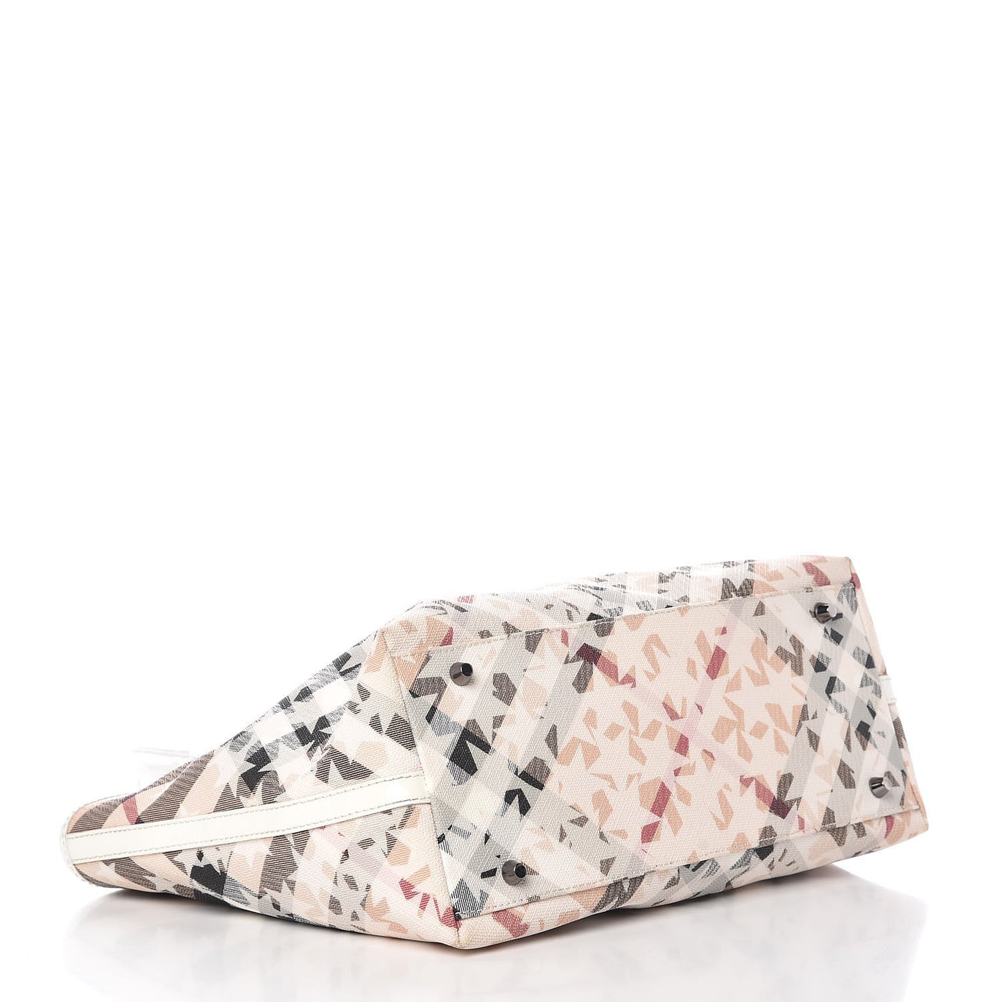 Patent Supernova Check Stars Medium Nickie Tote White