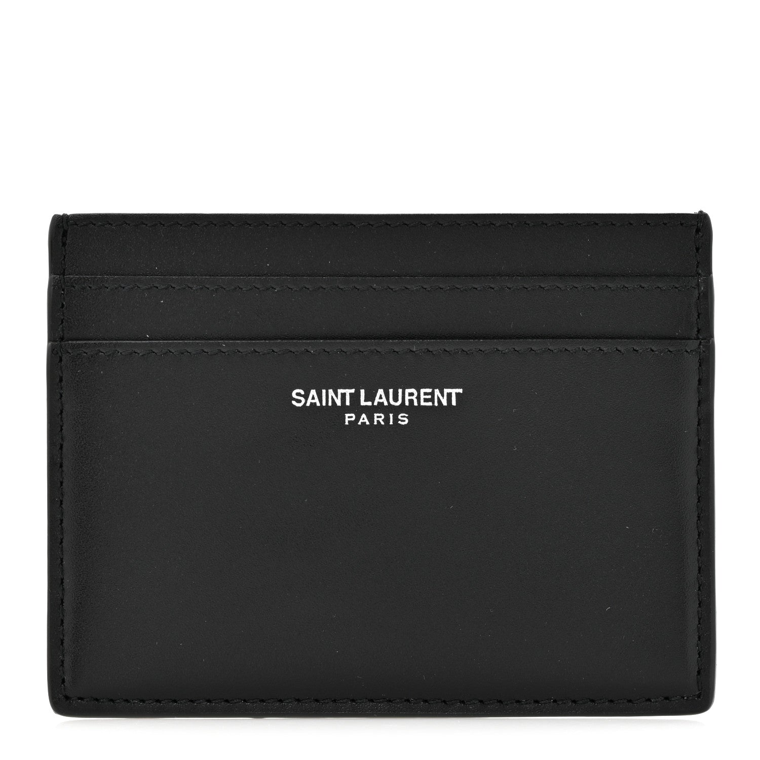 Saint Laurent Calfskin Card Case Black 1 of 7