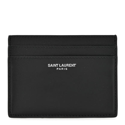 Saint Laurent Calfskin Card Case Black 1 of 7
