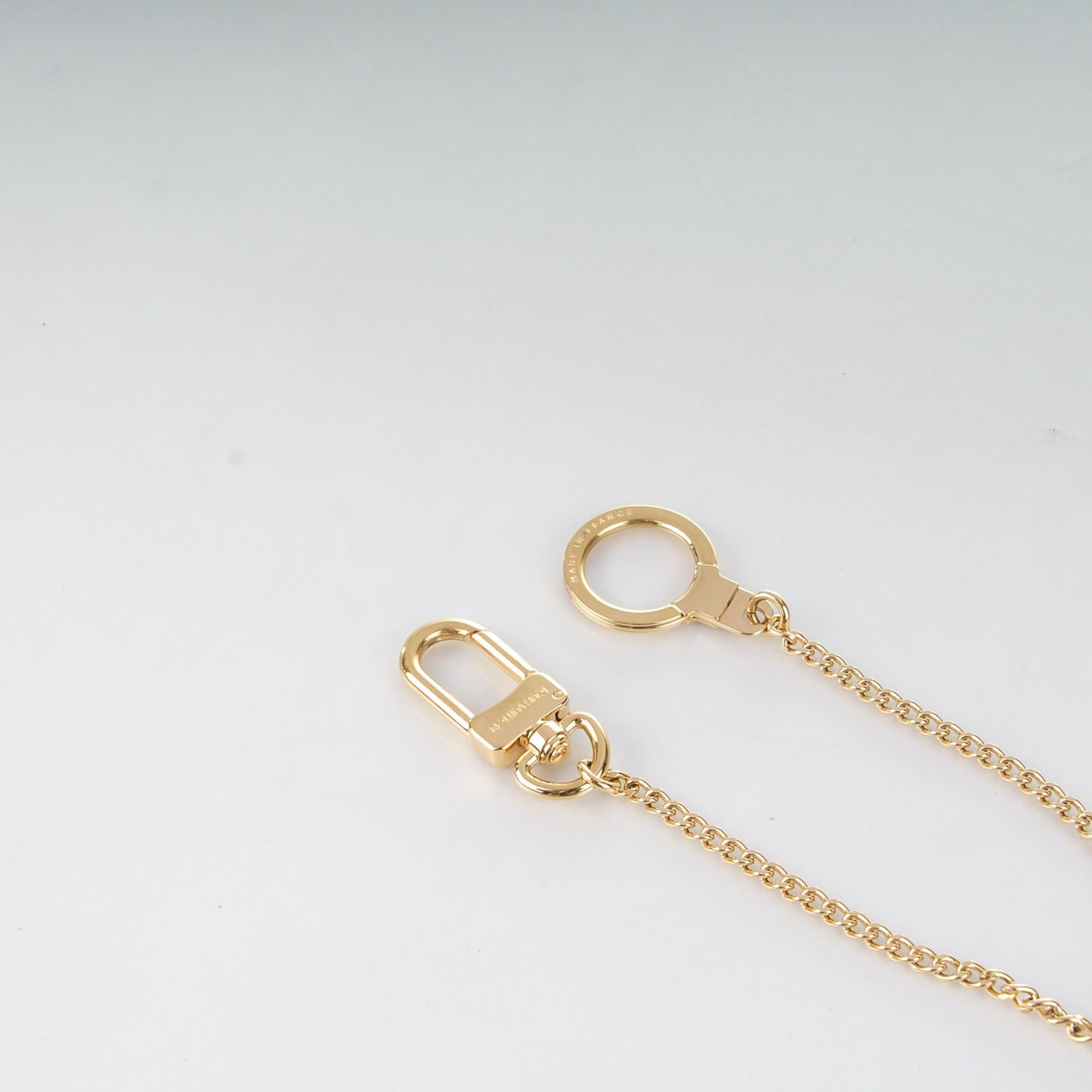 Metal Pochette Extender Key Ring Chain Gold