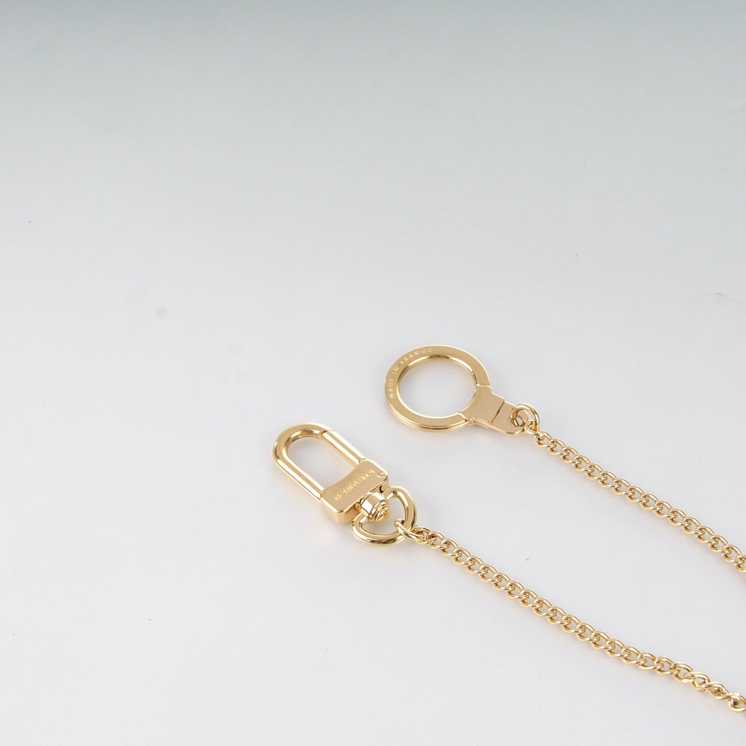 Louis Vuitton Metal Pochette Extender Key Ring Chain Gold 3 of 3
